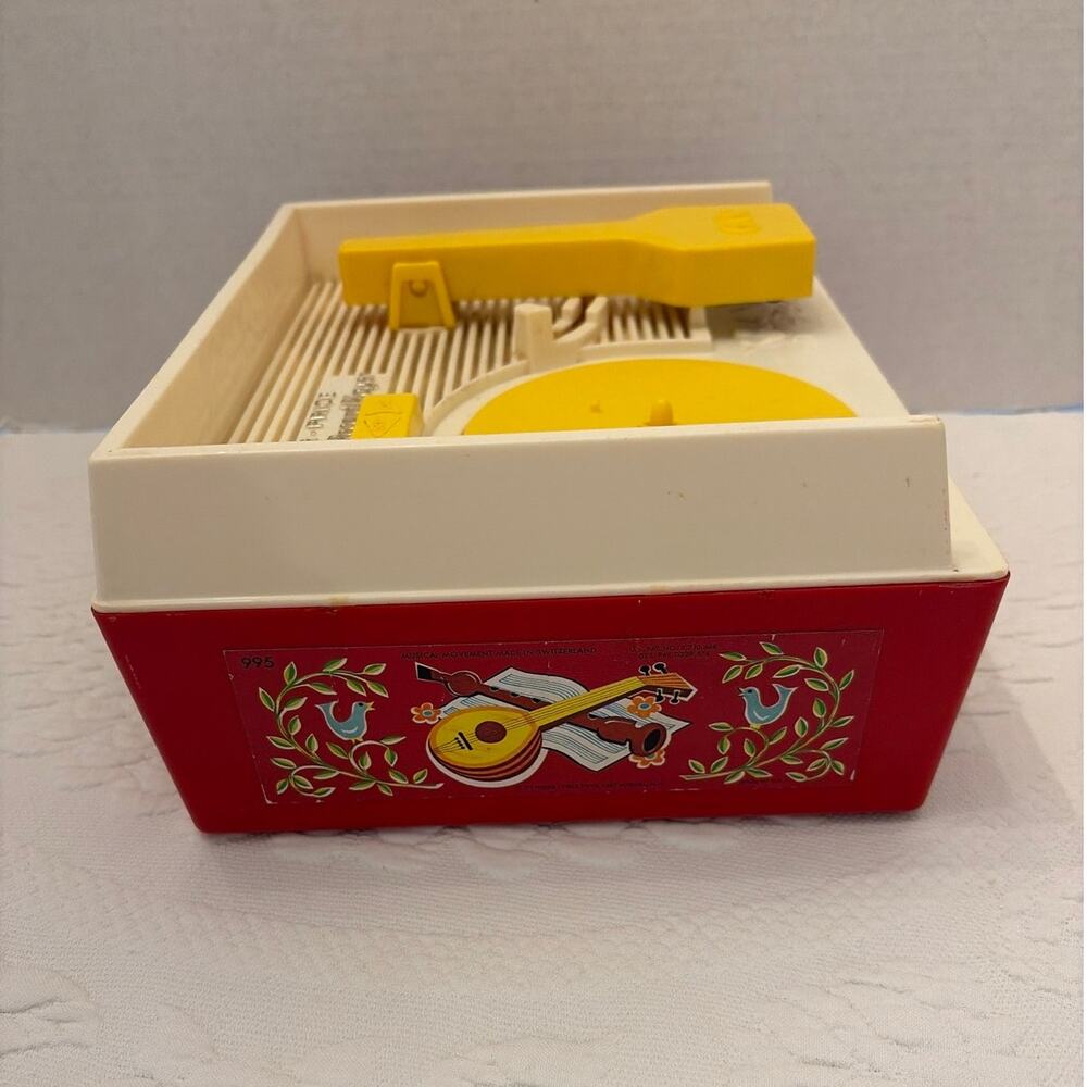 Vintage Fisher Price Music Box Record Player 5 Records Works Read Description - Picture 6 of 16